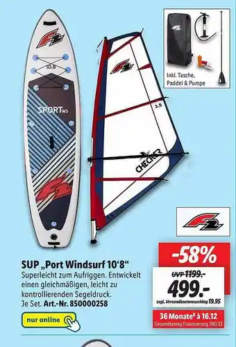 Lidl Sup „port Windsurf 10'8” Angebot