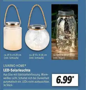 Lidl Livarno Home Led-solarleuchte Angebot