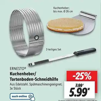 Lidl Ernesto Kuchenheber Tortenboden-schneidhilfe Angebot