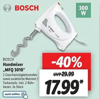 Lidl Bosch Handmixer „mfq 3010” Angebot