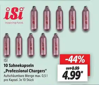 Lidl Isi 10 Sahnekapseln „professional Chargers” Angebot