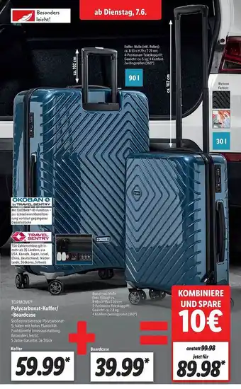 Lidl Topmove Polycarbonat-koffer -boardcase Angebot