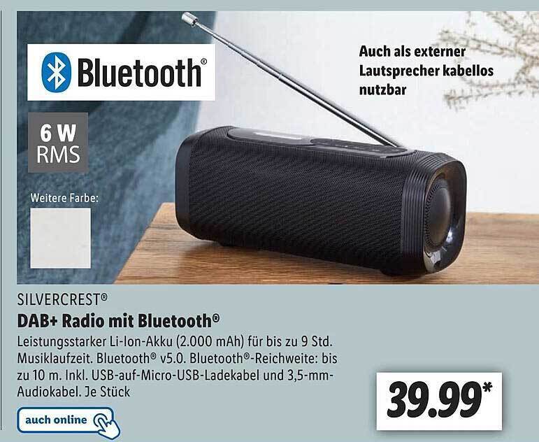 Silvercrest Dab+ Radio Mit Bluetooth Angebot bei Lidl