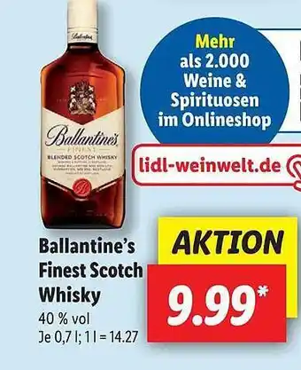 Lidl Ballantine's Finest Scotch Whisky Angebot