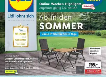 Lidl Livarno Home Geflecht Gartenmöbelset „valencia” Mit Bistrotisch & Klappsessel Angebot