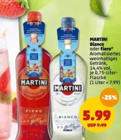 Martini Bianco Oder Fiero Angebot bei PENNY