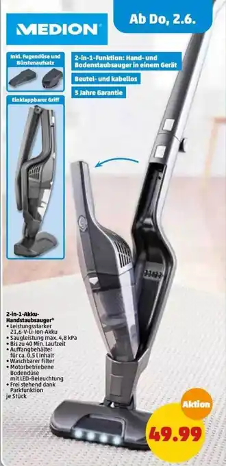 PENNY Medion 2in1-akku-handstaubsauger Angebot