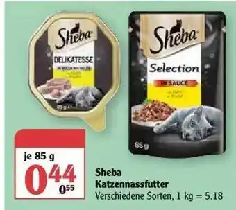 Globus Sheba Katzennassfutter Angebot