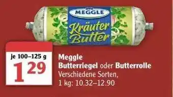 Globus Meggle Butterriegel Oder Butterrolle Angebot