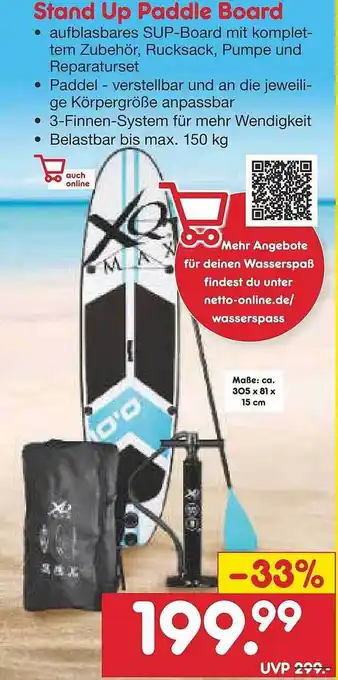 Netto Marken-Discount Stand Up Paddle Board Angebot