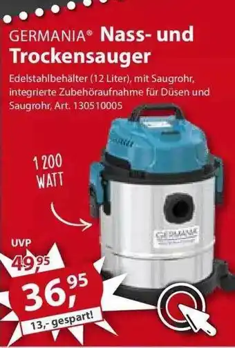 Sonderpreis Baumarkt Germania Nass- Und Trockensauger Angebot