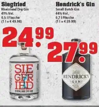 trinkgut Siegfried Hendrick's Gin Angebot