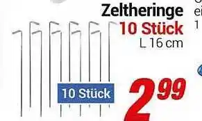 CENTERSHOP Zeltheringe 10 Stück Angebot