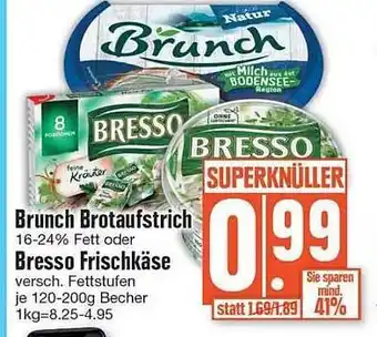 Edeka Brunch Brotaufstrich Bresso Frischkäse Angebot