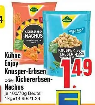 Edeka Kühne Enjoy Knusper-erbsen Oder Kichererbsen-nachos Angebot