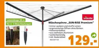 Globus Baumarkt Wäschespinne„sun-rise Premium” Vileda Angebot