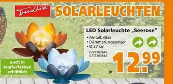 Globus Baumarkt Led Solarleuchte „seerose” Angebot