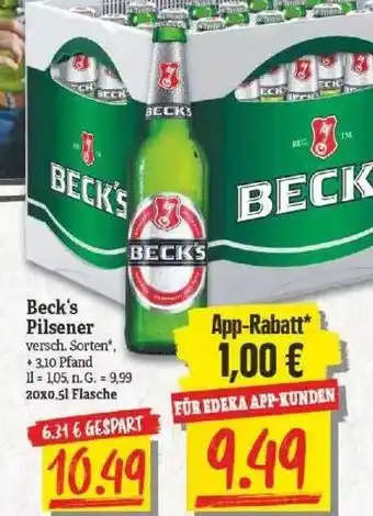 NP Discount Beck's Pilsener Angebot