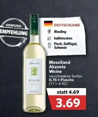 Combi Moselland Akzente Weine 0,75L Angebot