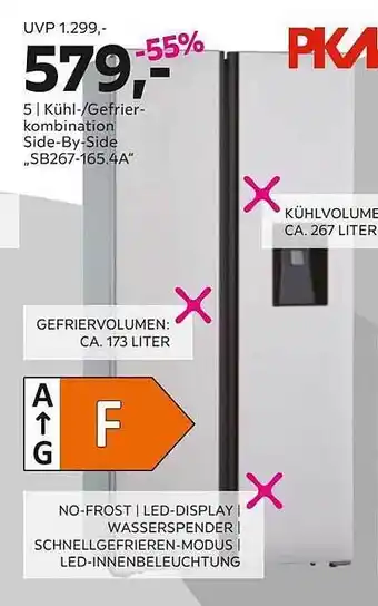 Mömax Kühl- Gefrier-kombination Side-by-side „sb267-164.a” Angebot