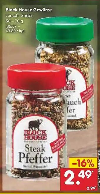 Netto Marken-Discount Block House Gewürze Angebot