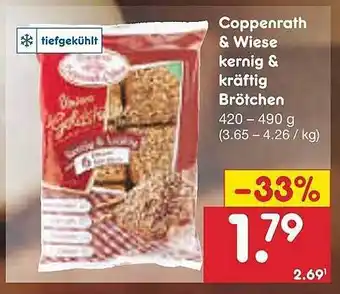 Netto Marken-Discount Coppenrath & Wiese Kernig & Kräfting Brötchen Angebot