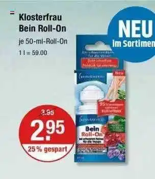 V Markt Klosterfrau Bein Roll-on Angebot