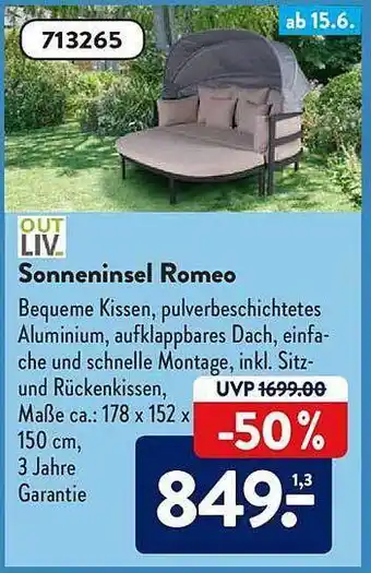 Aldi Süd Outliv Sonneninsel Romeo Angebot