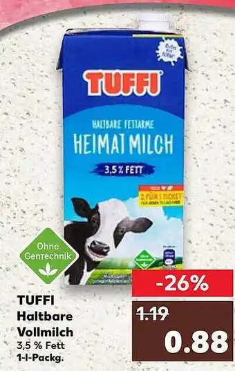 Kaufland Tuffi Haltbare Vollmilch Angebot