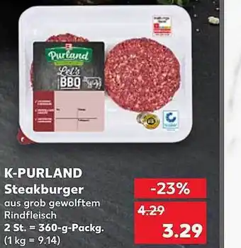 Kaufland K-purland Steakburger Angebot