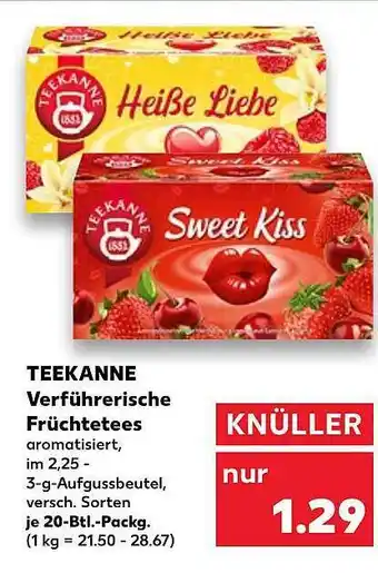 Kaufland Teekanne Verführerische Früchtetees Angebot