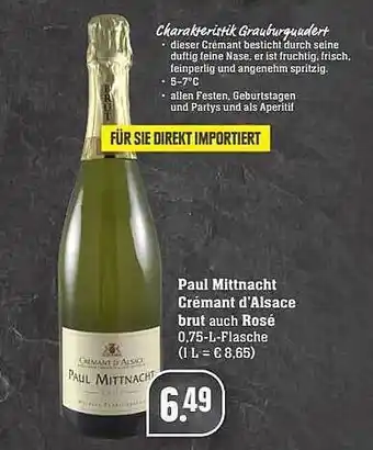 Scheck-in-Center Paul Mittnacht Crémant D'alsace Brut Auch Rosé Angebot