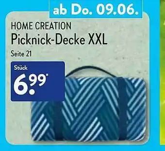 Aldi Nord Home Creation Picknick-decke XXL Angebot