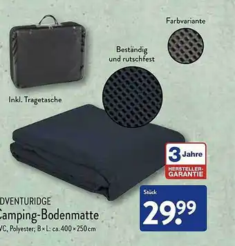 Aldi Nord Adventuridge Camping-bodenmatte Angebot