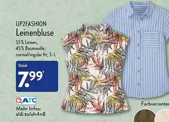 Aldi Nord Up2fashion Leinenbluse Angebot