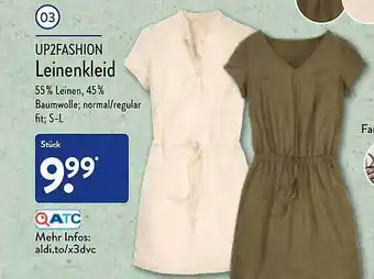 Aldi Nord Up2fashion Leinenkleid Angebot