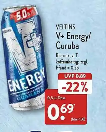 Aldi Nord Veltins V+ Energy Oder Curuba Angebot