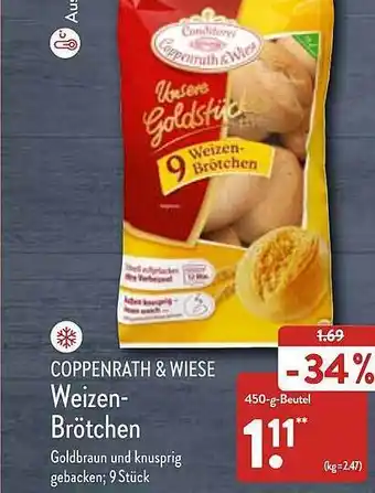 Aldi Nord Coppenrath & Wiese Weizen-brötchen Angebot