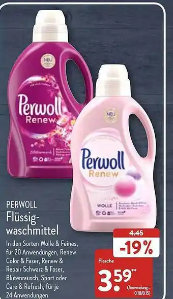 Aldi Nord Perwoll Flüssigwaschmittel Angebot