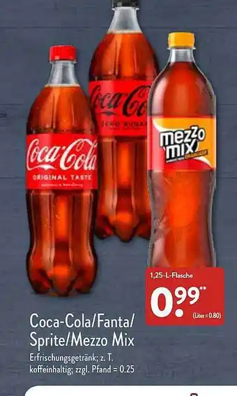 Aldi Nord Coca-cola, Fanta, Sprite Oder Mezzo-mix Angebot