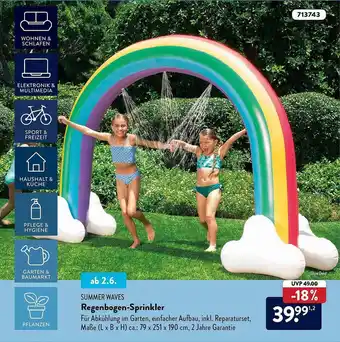 Aldi Nord Summer Waves Regenbogen-sprinkler Angebot