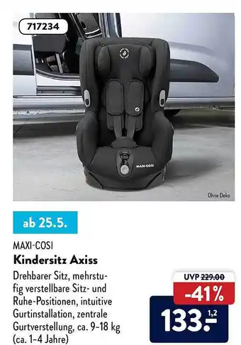 Aldi Nord Maxi-cosi Kindersitz Axiss Angebot