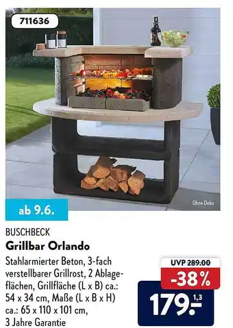 Aldi Nord Buschbeck Grillbar Orlando Angebot