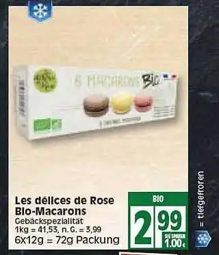 Edeka Les Delices De Rose Bio-macarons Angebot