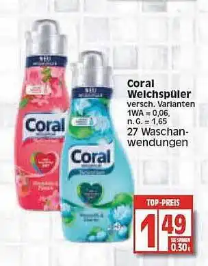 Edeka Coral Weichspüler Angebot