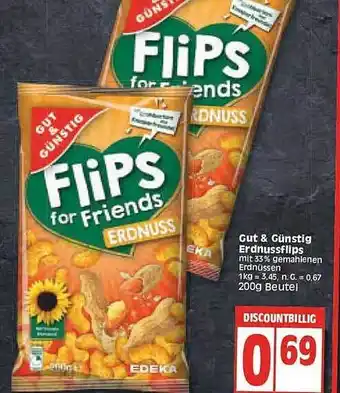 Edeka Gut & Günstig Erdnussflips Angebot