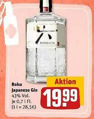 REWE Kaufpark Roku Japanese Gin Angebot