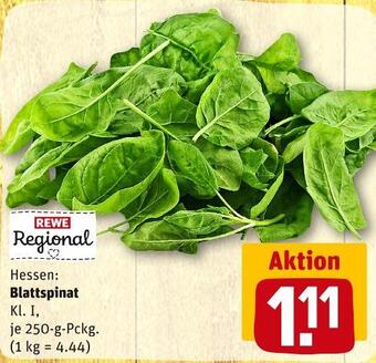 REWE Rewe regional blattspinat Angebot