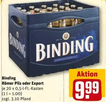 REWE Binding römer pils oder export Angebot