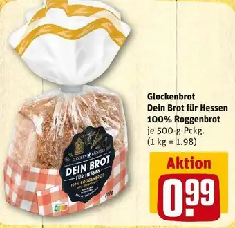 REWE Glockenbrot dein brot für hessen 100% roggenbrot Angebot